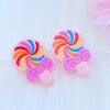 10pcs New Cute Lollipop Series PVC Flexible Glue FlatBack DIY Scrapbook Embellishment Phone Craft Decoration