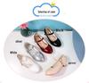 Girls' White Leather High Heels - New 2025 Princess Dance Shoes for Students, Sizes 25-40