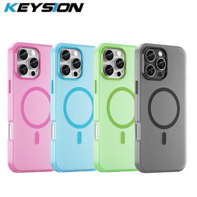 KEYSION Husă transparentă mată pentru MagSafe pentru iPhone 13 Pro Max din silicon + husă din spate pentru telefon rezistentă la șocuri pentru iPhone 12 11 Pro Max