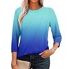 Women's Fashion Casual 3/4 Sleeve Tops Pleated Fashion Clothing T-shirt Tops