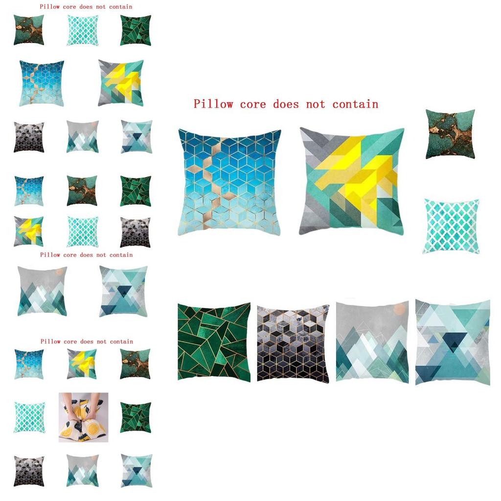 Nordic Style Marble Simple Abstract Geometric Pillowcase For Bedside And Window Seat Customizable Sofa Pillow