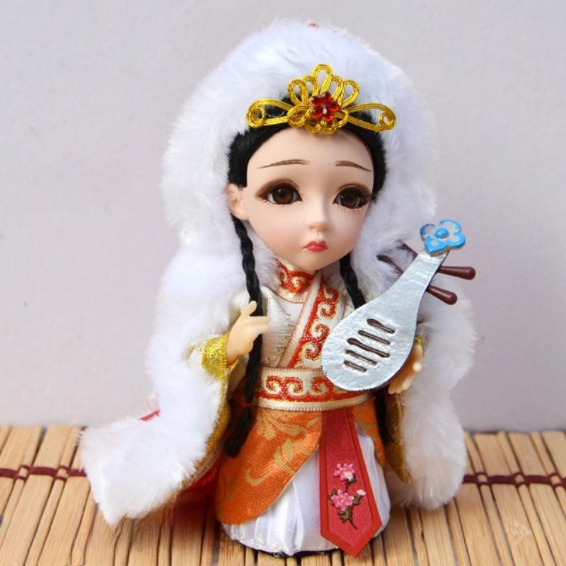 Chinese Peking Opera Mask Doll Opera Character Decoration Silk Doll Chinese Handmade Decorative Gifts Shop Decoration Doll