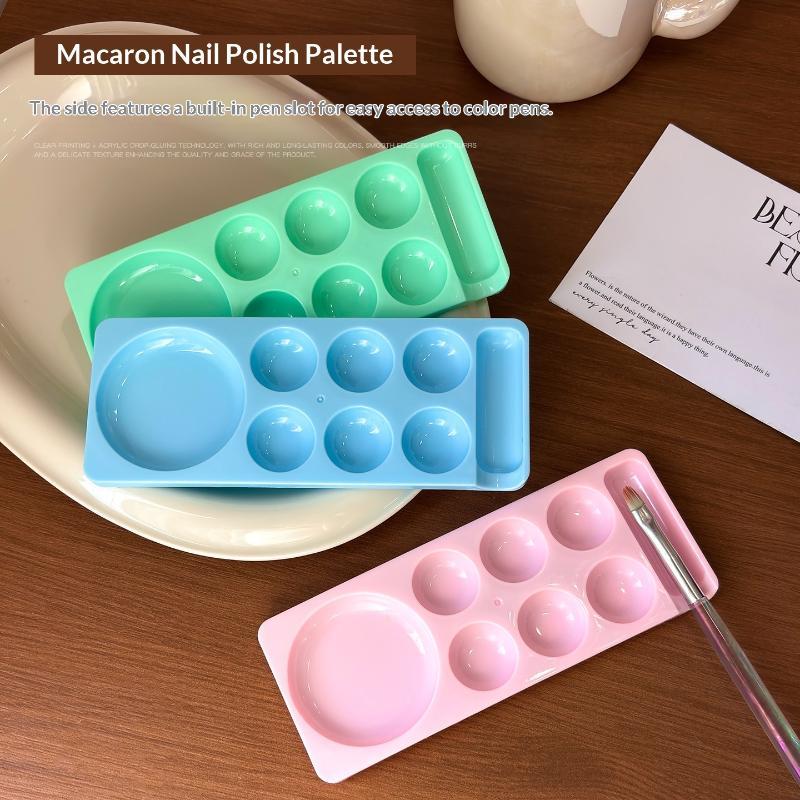 1Pcs Acrylic Nail Art Palette Waterproof False Nail Tips Color Mixing Pallet Salon Manicure Supplies