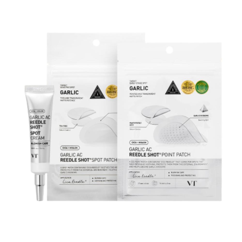 

VT Garlic AC Needle Shot Blemish Spot Cream 15 ml + Spot Patch 48 EA + Point Patch 9 EA – 3-Piece Set