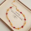 Pastoral Retro Colorful Flower Clavicle Necklace - 2026 Light Luxury Women's High-End Bracelet Necklace