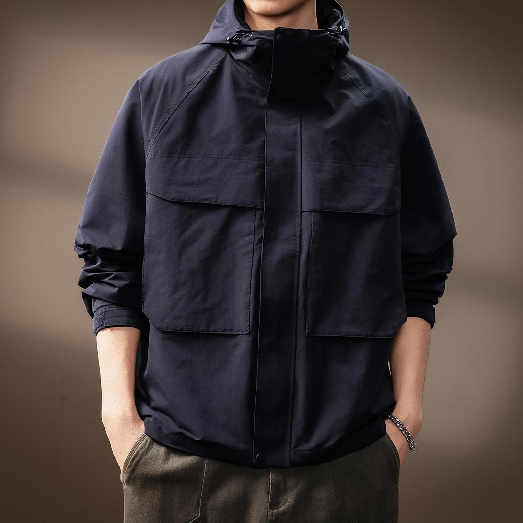 Premium Men's Trendy American Loose-Fit Hooded Jacket for Autumn