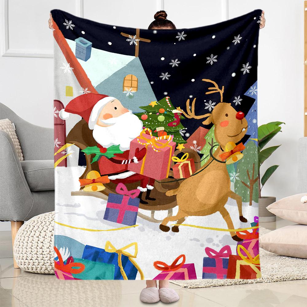 Christmas 106 Blanket Ultra-Soft Suitable for Picnics Seaside Office for All Occasions Playful Design Perfect Gift for Relatives and Friends