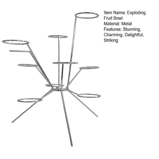 Εκρηκτική Φρουτιέρα Τέχνης Επιπλέων Σταντ Επίδειξης Φρούτων Πλήρης Αερισμός 360 Μοιρών Διατηρεί Φρέσκα Μεταλλική Γλυπτική για Κουζίνα Τραπεζαρία Κεντρικό Κομμάτι