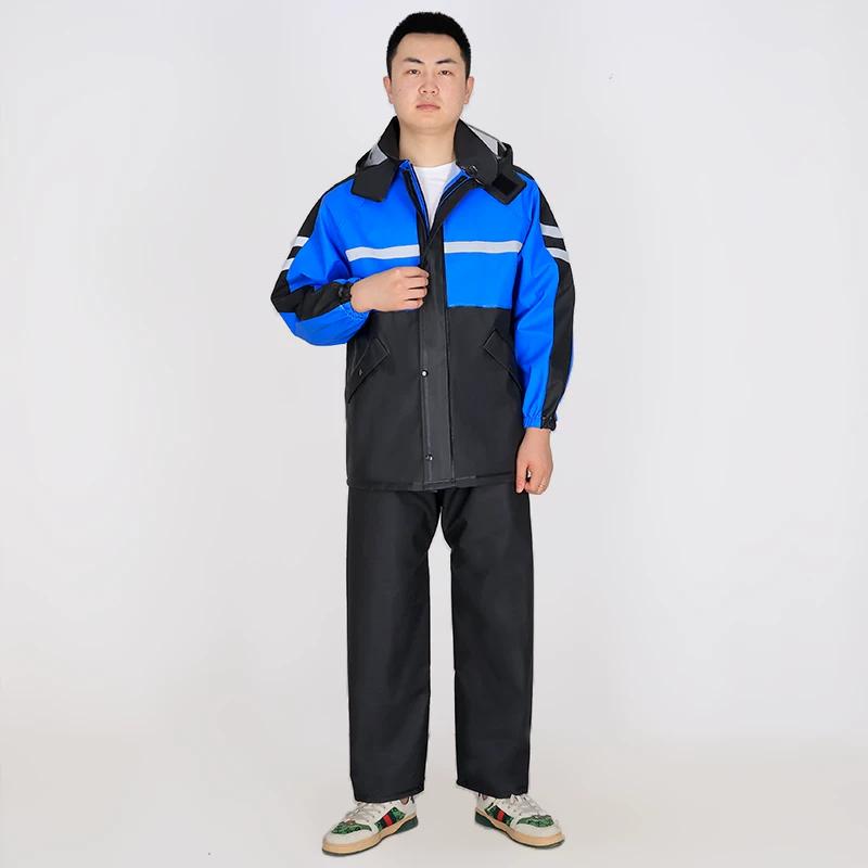 Men's Thick Takeaway Cycling Clothing Raincoat Rain Pants Suit