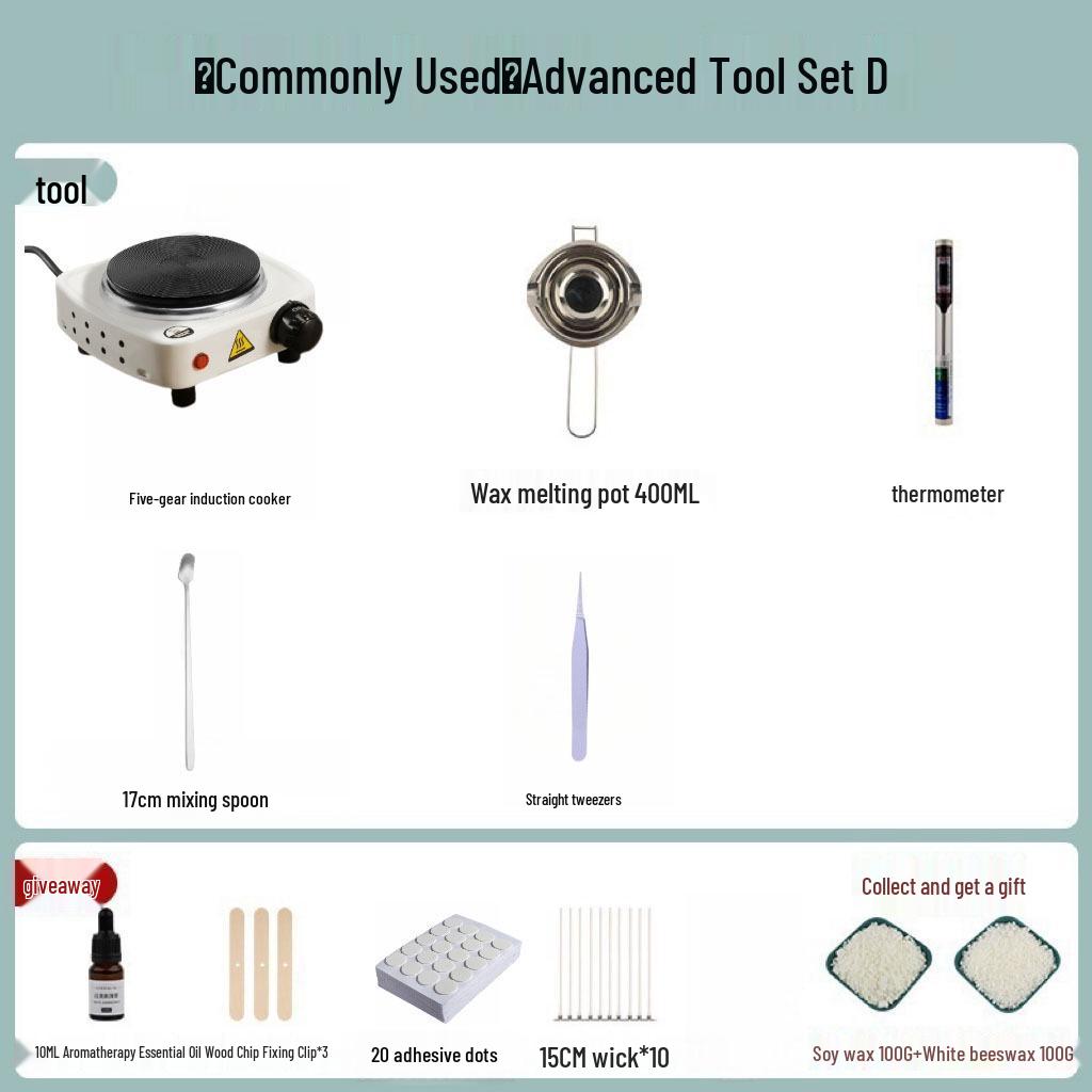 Aroma Candle DIY Kit: Wax Melting Pot & Tools for Homemade Candles