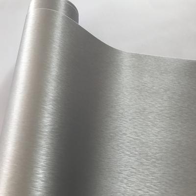 50cmx300cm folie de vinil din aluminiu periat argintiu cu eliberare de aer autocolant pentru motociclete fără bule