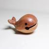 Whale Wooden Fish Desk Ornament: Stress Relief Solid Wood Office Toy for Emotional Stability