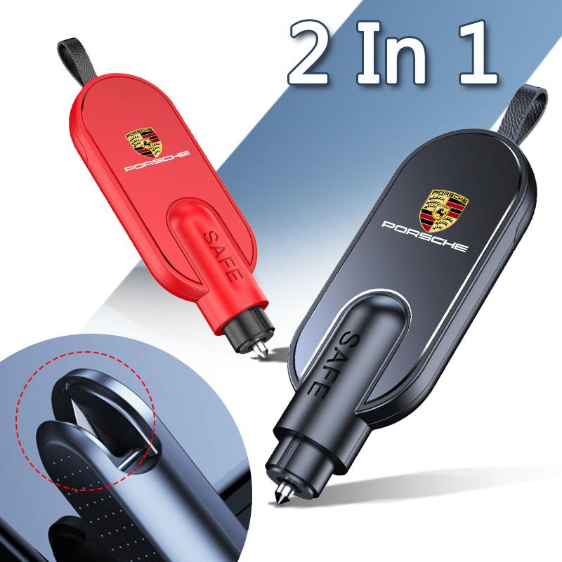 Pro Porsche 911 Cayenne Carrera-GT 928 Panamera Boxster Macan 918 718 Mini Přenosné Bezpečnostní Kladivo Rozbíječ Okna Auta Příslušenství