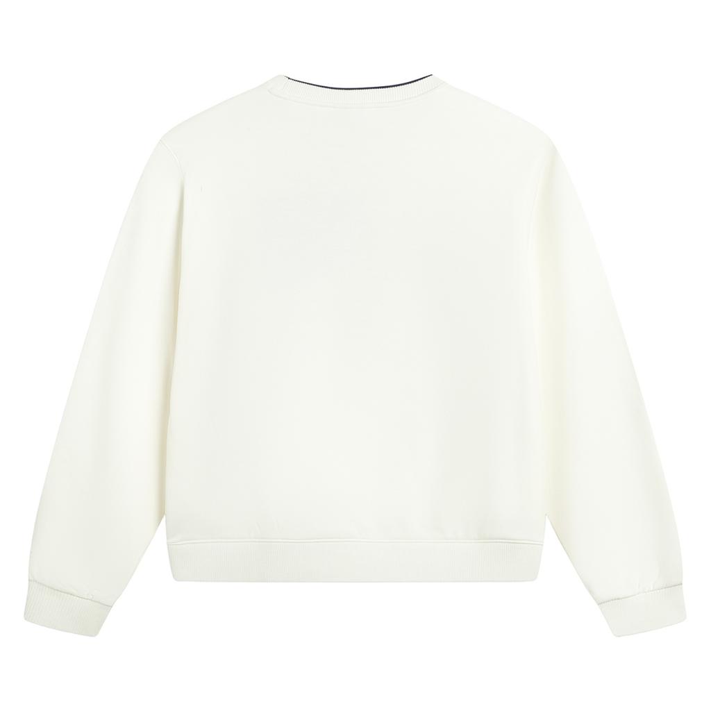 Li Ning Sports Lifestyle Serie Fleece Warm Locker Rundhals Besticktes Buchstaben Sweatshirt Damen Sweatshirt AWDV998-1