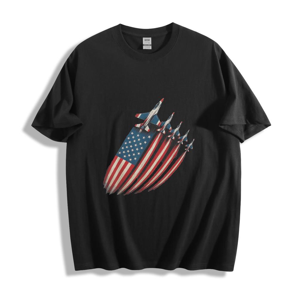 Thunder Flight T-Shirt - Patriotic Jet Formation Design Unisex Tee