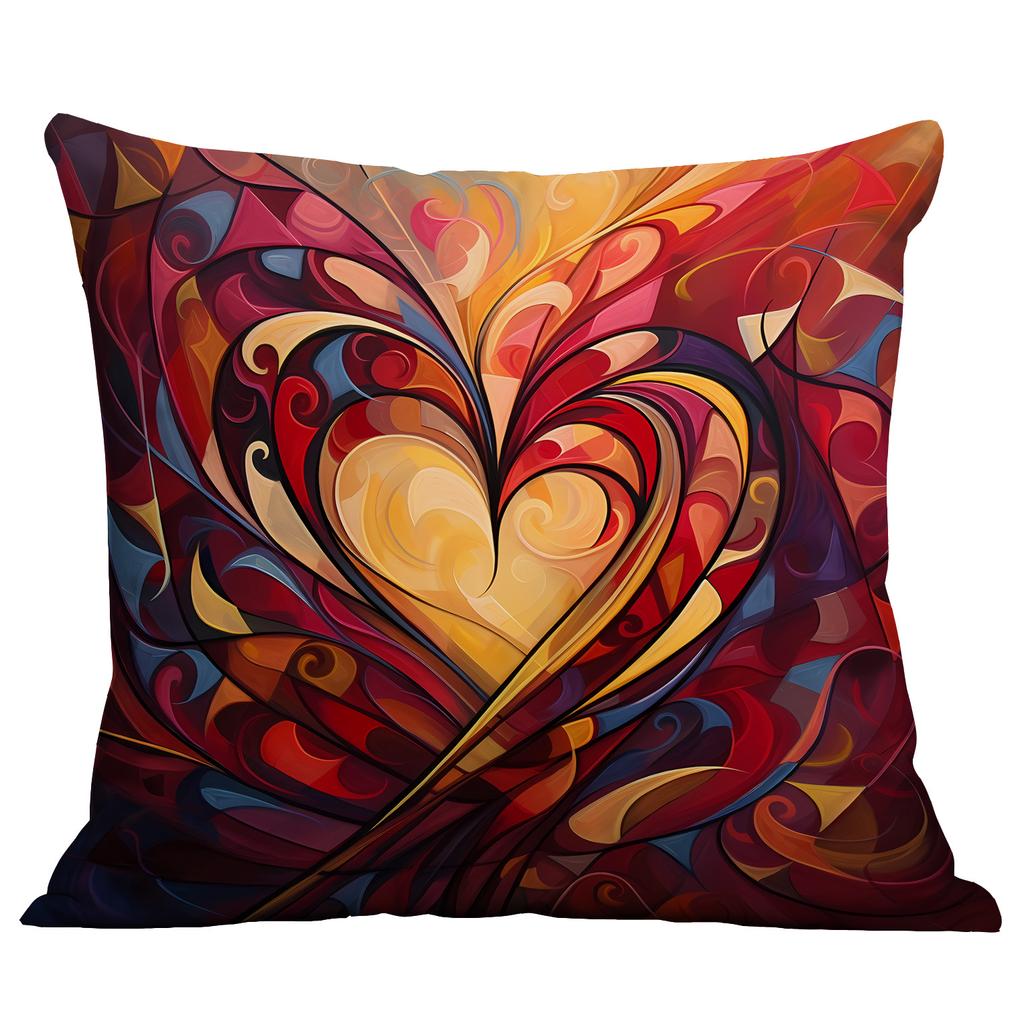 New Valentine's Day Pillow Case Creative Colorful Abstract Love Cushion Home Sofa Pillow Case