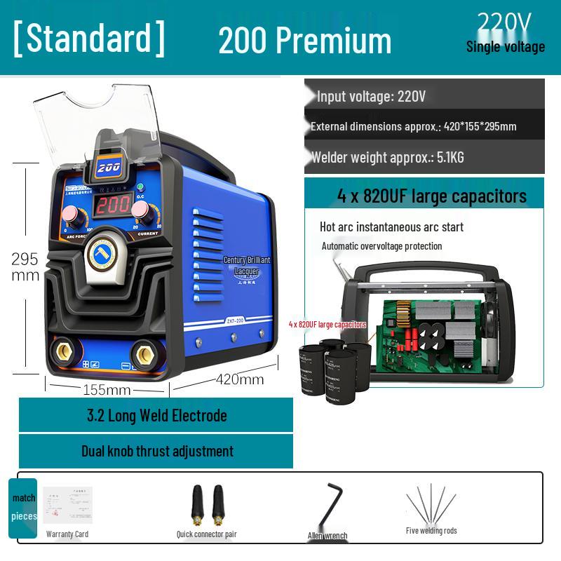 Shijiruiling ZX7200 250, 220V Portable Automatic Mini Household Welder