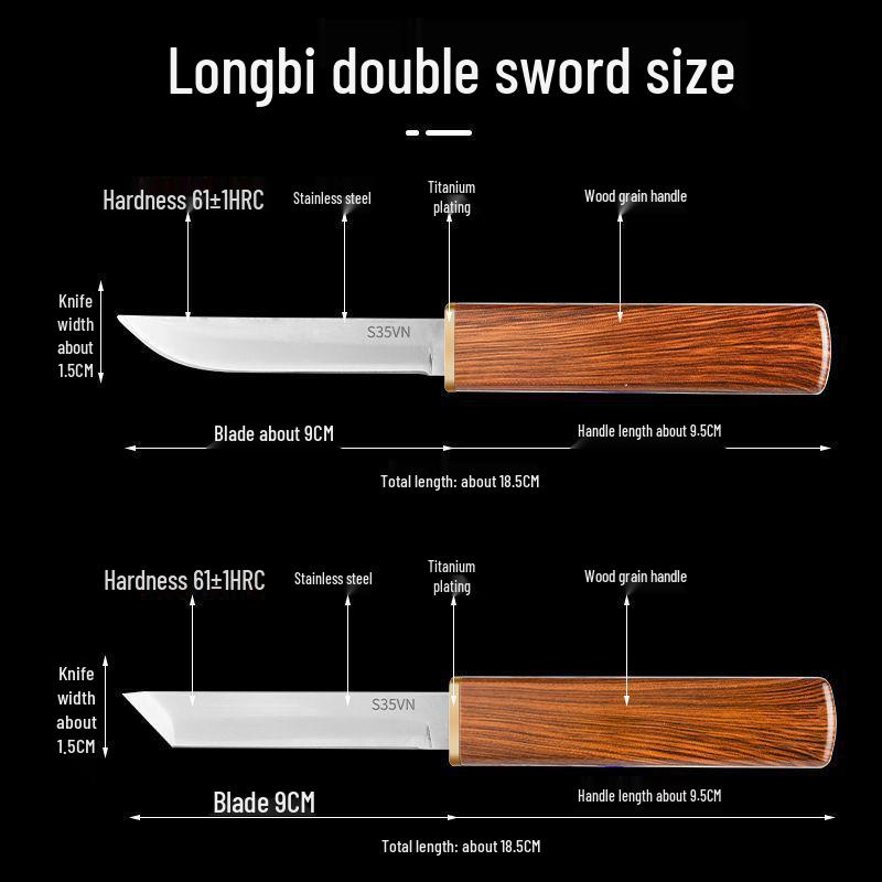 Dragon & Phoenix Dual-Style Peeling Knife Set - Thickened Mandarin Duck Design, Ideal for Fruits & BBQ