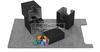 Toy God Trading Card Deck Case, Magnetic Removable Card Case, Leather Card Case Holder Storage (Black (with Dice Compartment))