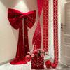 Large Red/Pink Plushie Bows Wedding Decoration Wall Decorating Ormanent For Event Planners Anniversary Celebration