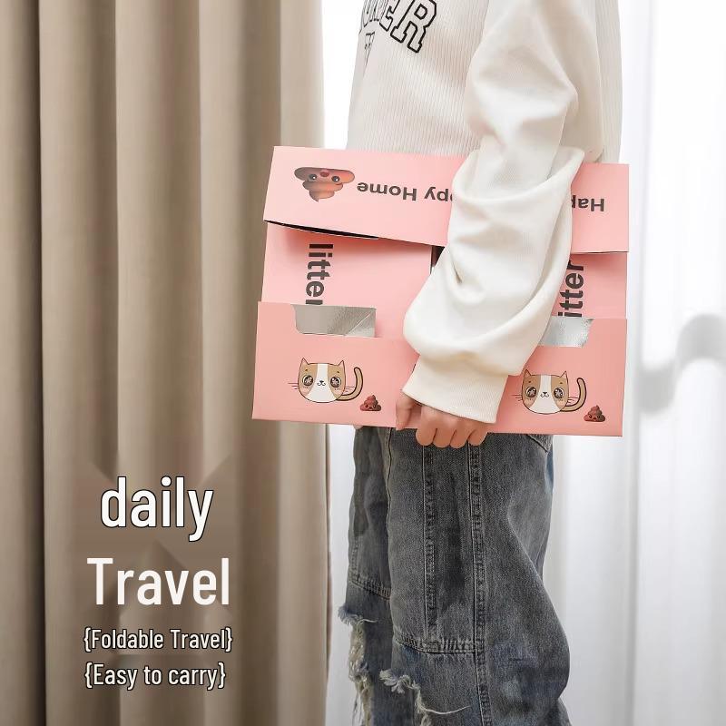 Foldable, Anti-Splash Large Disposable Cat Litter Box with Newcomer Discount