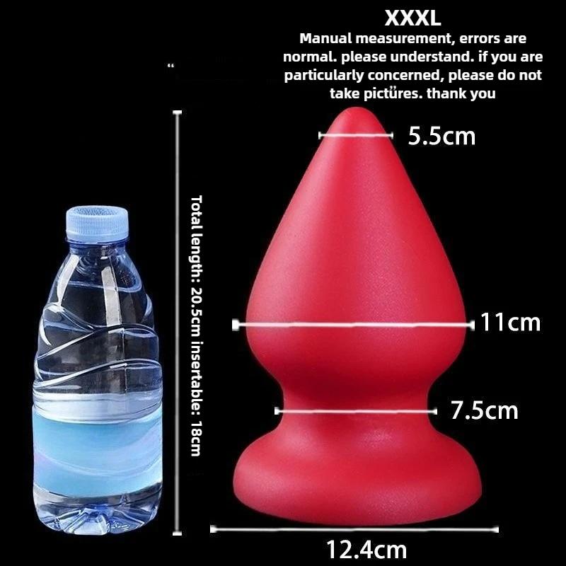 S-XXXL Ogromny Korek Analny Płynny Silikon Miękki Stożkowy Korek do Pośladków Duże Dildo Analne dla Kobiet Mężczyzn Masaż Punktu G /prostaty 18+ Zabawki Seksualne
