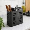 2 Divided Compartments Stainless Steel Chopsticks Rack Rust-proof Utensil Holder  Household