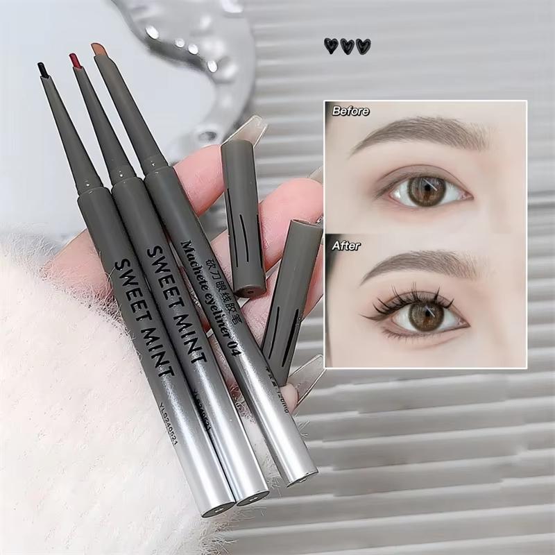 Silky Long-lasting Eye Liner Pencil Eyeliner Pen Natural Matte Wine Red Eyeliner Easy To Color Waterproof Eye Make Up Cosmetics