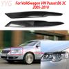 Car Headlight Eyebrow Trim Eyelid Cover Gloss Black/Carbon Style Sticker For VW Passat B6  2005 2006 2007 2008 2009 2010 2011