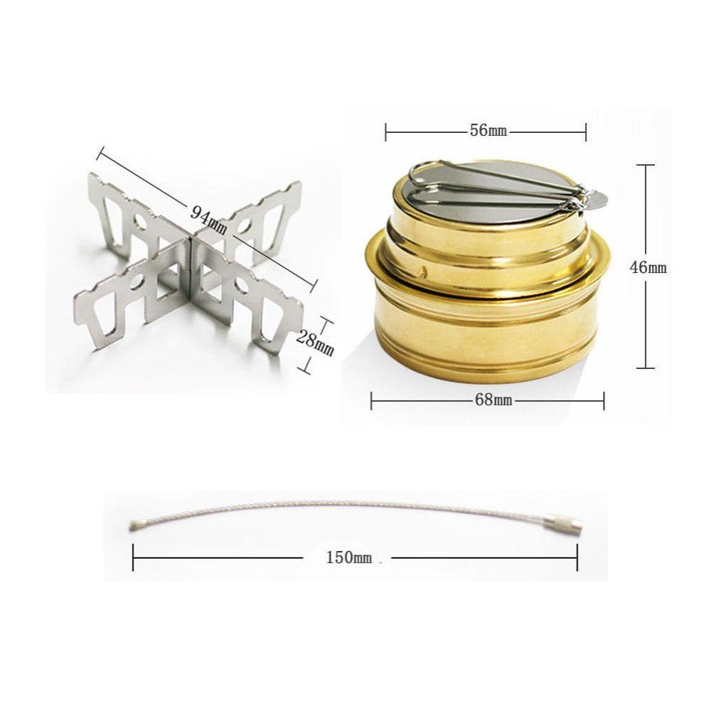 Stainless Steel Alcohol Stove Portable Alcohol Burner Durable Camping Stove