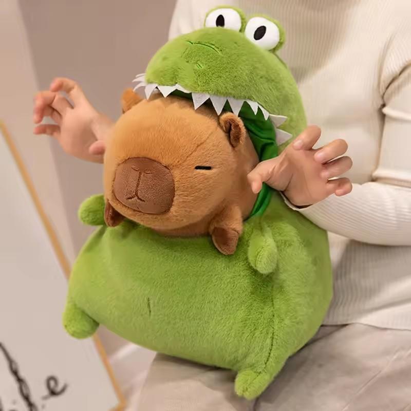 New Crocodile Capibala Plush Toy Simulation Capybara Anime Fluffty Toy Cute Animals Stuffed Pillow Doll Kids Birthday Gifts Toy