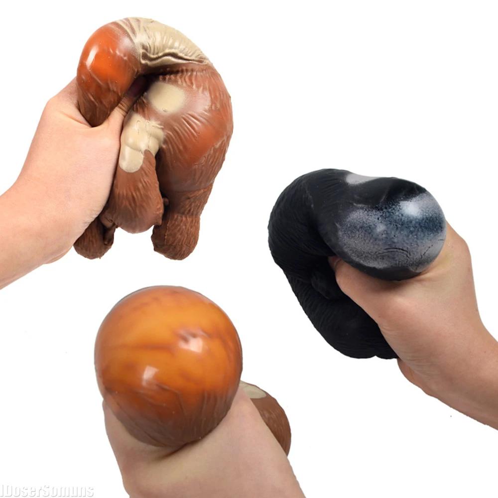 קוף אורנגאוטן ענק רך ספוגי סחיט פידג'ט אלסטי משחק להפגת מתחים למבוגרים ילדים מתנה כיפית רכה קישוט לבית