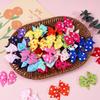 40pcs 2inch Color Ribbon Bows with Dots Hair Clips for Baby Girls Handmade Bowknot Hairpin Barrettes Children's Hair Accessories