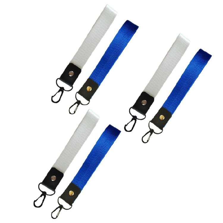 

Ergonomic Braided Polyester Keychain Lanyard Short Strap Lightweight Keychain Accessory For Keys And Small Items синий/белый