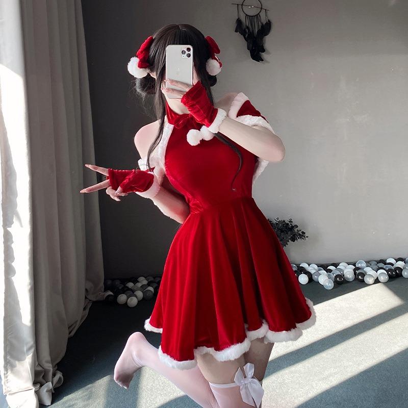 Christmas Dress Ladies Show Cos Dress Halloween Pure Desire Dress Stage Female Live Streaming Host Show Costume