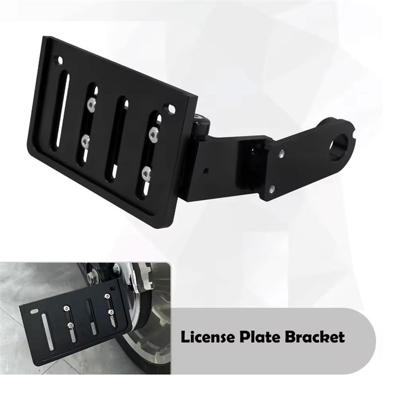 ABLZ-Motorcycle License Plate Holder Support Bracket Rear Side Mount For Softail Fat Boy Breakout FXBB FLFB 2018-Up