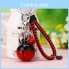 Stylish Metal Bell Keychain With Woven Rope For Unique Gifts And Accessories