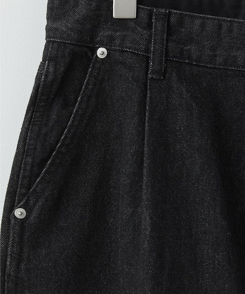 Leopeusaideu Drape Denim Pants Black
