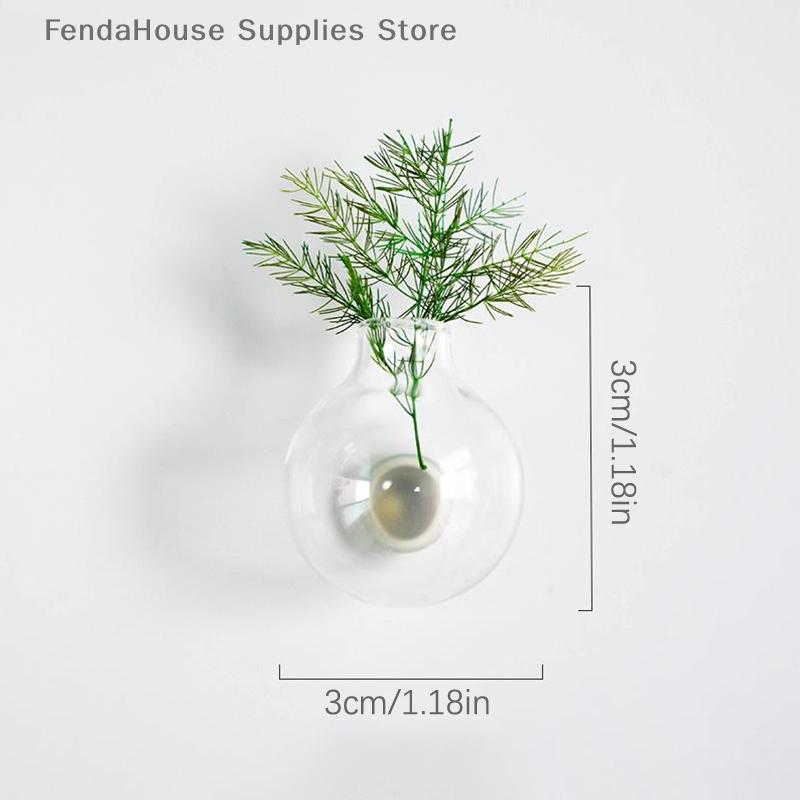 Mini-Glasvase Kühlschrankmagnet DIY Porzellanvase Blumen Kühlschrank-Nachrichtenaufkleber Pflanzenmagnet Grünes Geschenk Küche