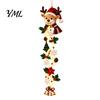 Ornamenti Artigianali all'Uncinetto Personalizzati, Appendiporta di Natale Luminoso, Spirale all'Uncinetto con Luci LED, Pupazzo di Neve Babbo Natale Renna Decorazione Festiva per Ingresso Angelo