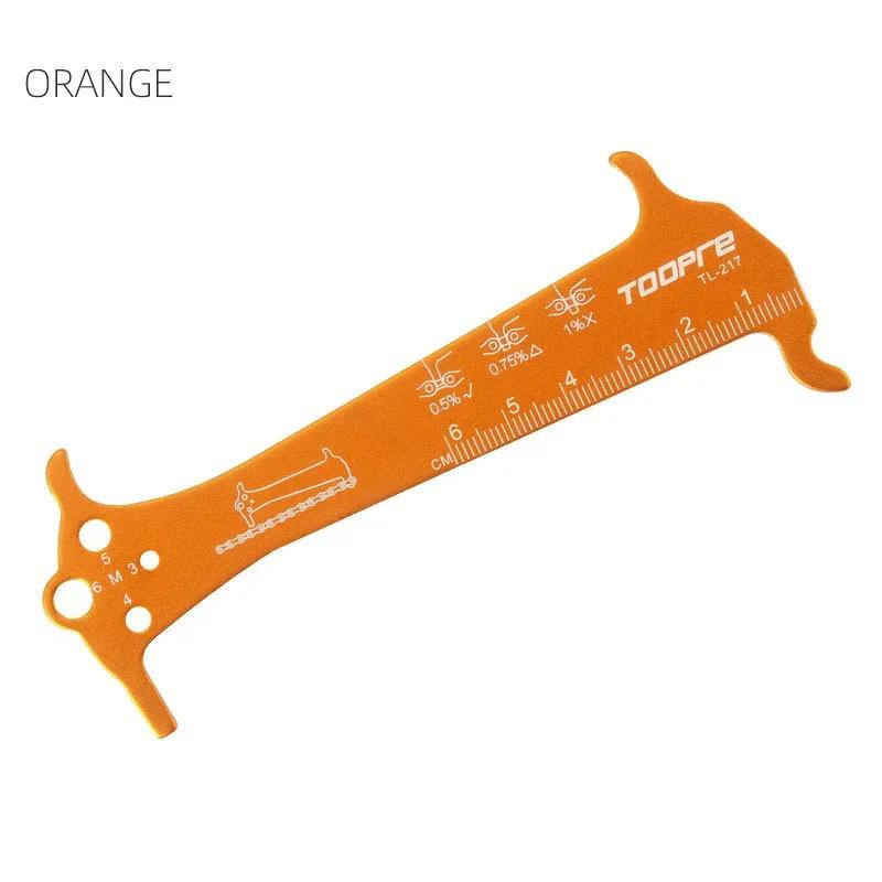 

Bicycle Chain Wear Indicator Ruler Repair Tool Stainless Steel Mountain Road Bike Chain Gauge Measurement Checker Screw Diameter помаранчевий