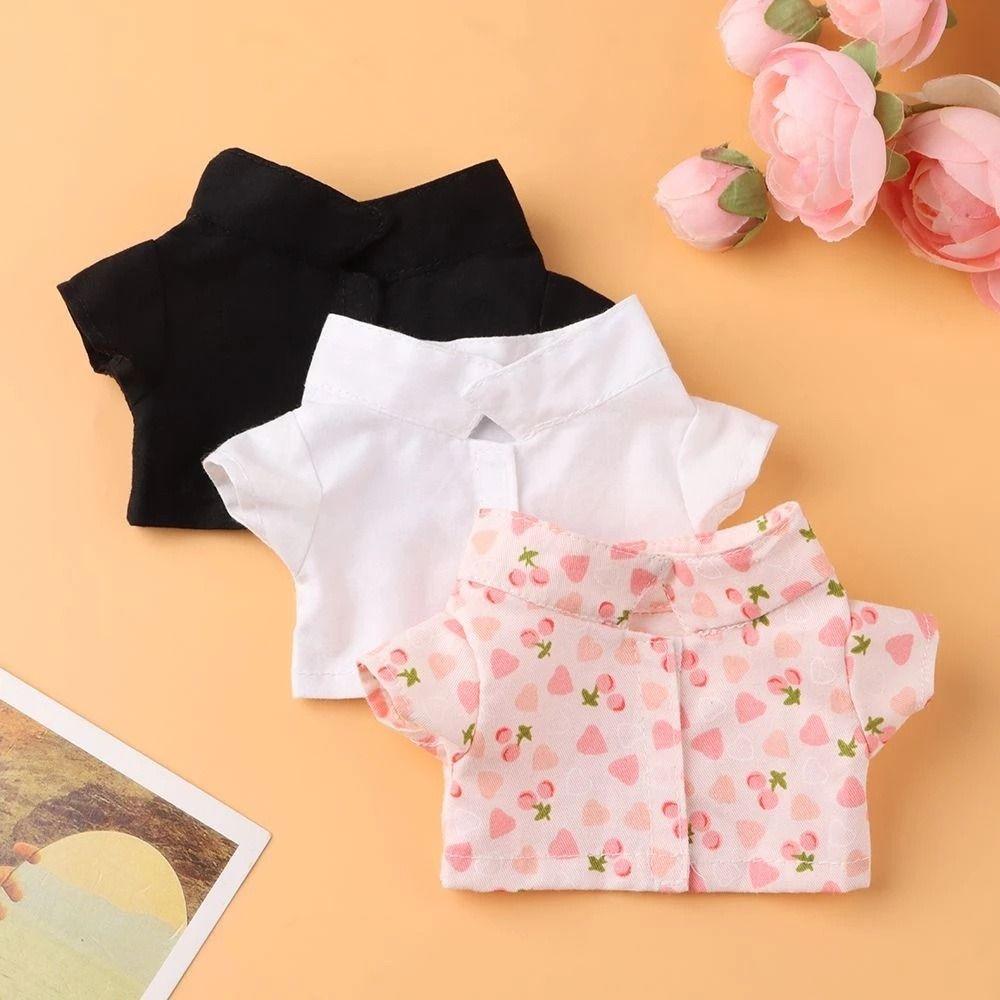 Black White Stuffed Doll Clothes Kids Gift Doll Plush Clothing Doll Shirt Doll Pants Doll Clothes