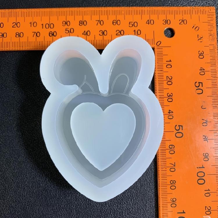 Little Rabbit Ears Keychain Mold DIY Pendant Jewelry Epoxy Resin Crafting Mold