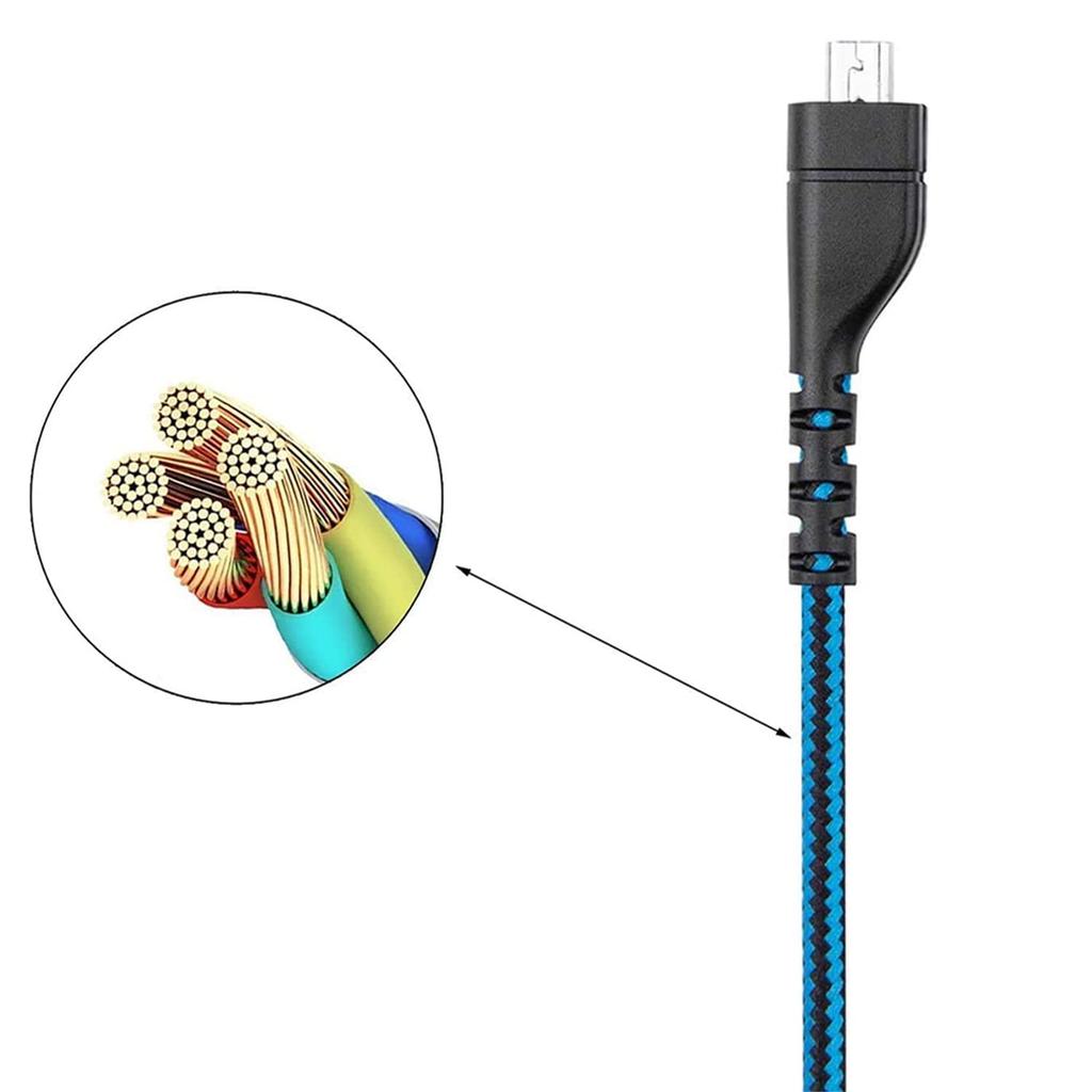 Adhiper Arctis 7 Cable Gaming Headset Audio Cable Auxiliary Cable for SteelSeries Arctis 3, 5, 7, and Pro Headphones (Blue, 2m)