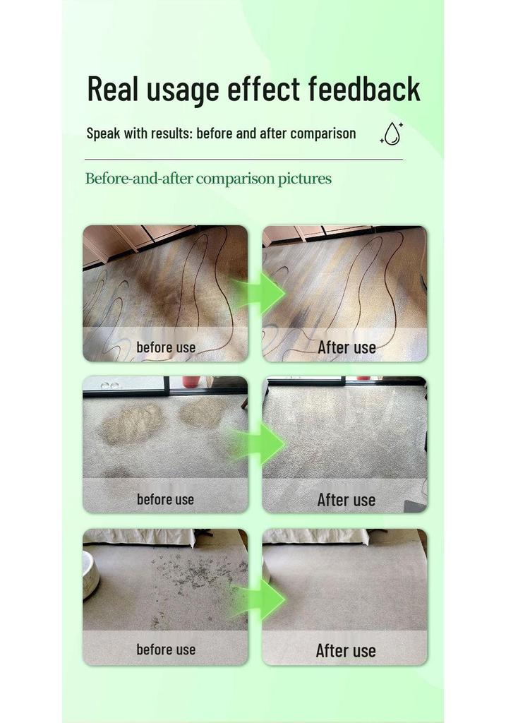Wool Carpet Dry Cleaner: No-Rinse, Stain Remover for Living Rooms, Hotels & Offices