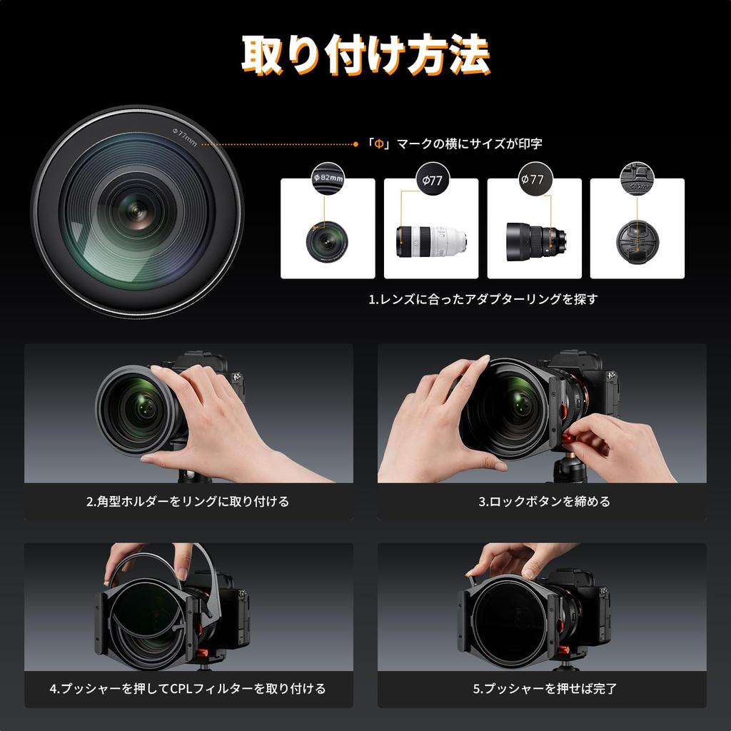 Concept Square Half ND Filter Set Soft GND8 ND1000 Neutral Density Filter CPL Filter New Filter Holder Direct GND8 [New model] K&F + + + [Manufacturer