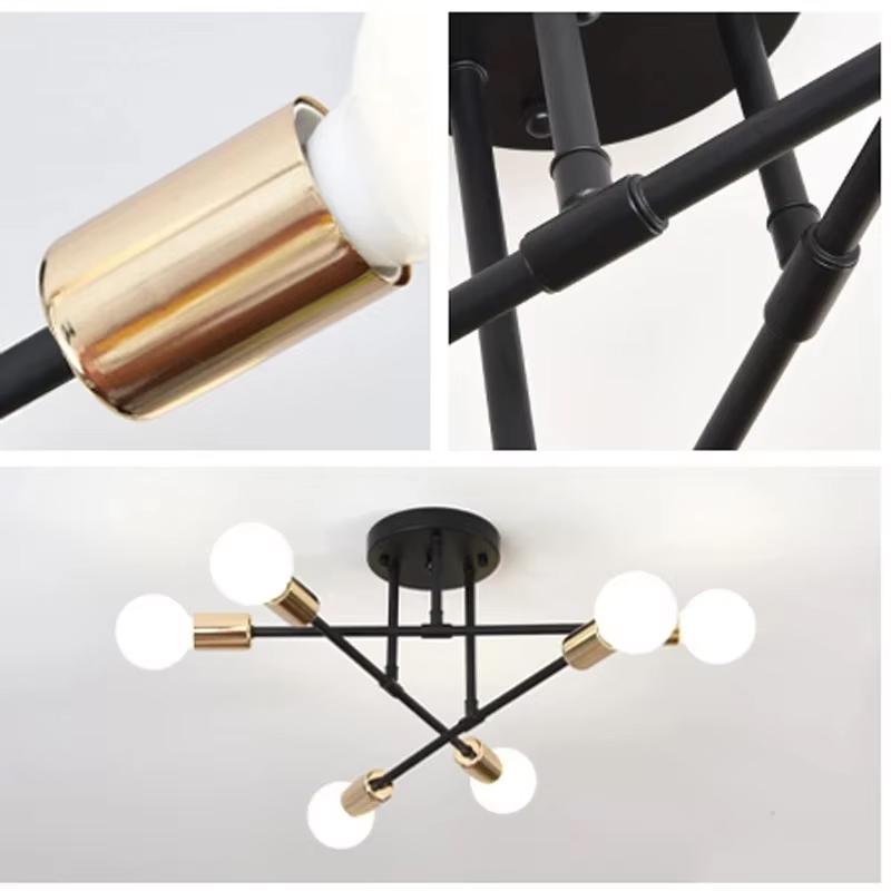Ceiling Lights Modern Multiple LED E27 Lamp Base Black/White/Gold For Living Room / Bedroom Indoor Lighting Retro