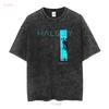 Halsey rum 93 T-shirt TURNÉ Kärlek och Kraft KL496 vintage Tvättad mode Mångsidig Stretchig homme Casual Bekväm grafik