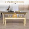 Bank Holzbank Küchenbank, Massivholz, 3-Sitzer Bank, 120 cm x 33 cm x 45 cm, Natur