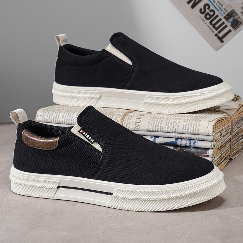 New fashion breathable men's canvas shoes comfortable and non slip men's single shoes
